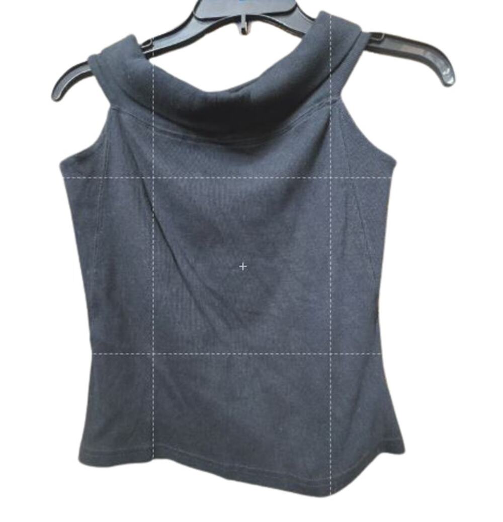 Charles Chang Lima Tank Top Womens Black Off Shoulder Stretch Fitted NWT